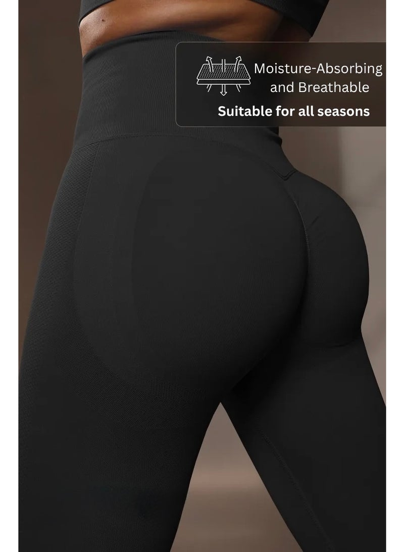 Women's High Waist Tummy Control Yoga Pants Stretchy Push Up Slim Fit Leggings Breathable Non See Through Activewear Comfortable Fitness Wear for All Seasons - Image 3