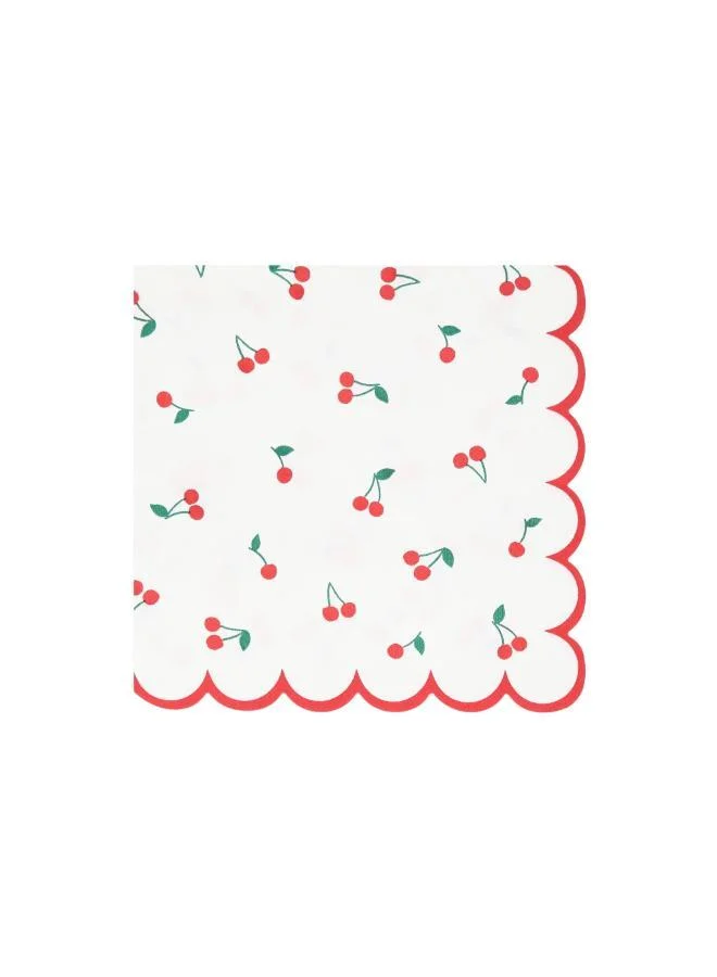 Meri Meri Cherry Pattern Large Napkins