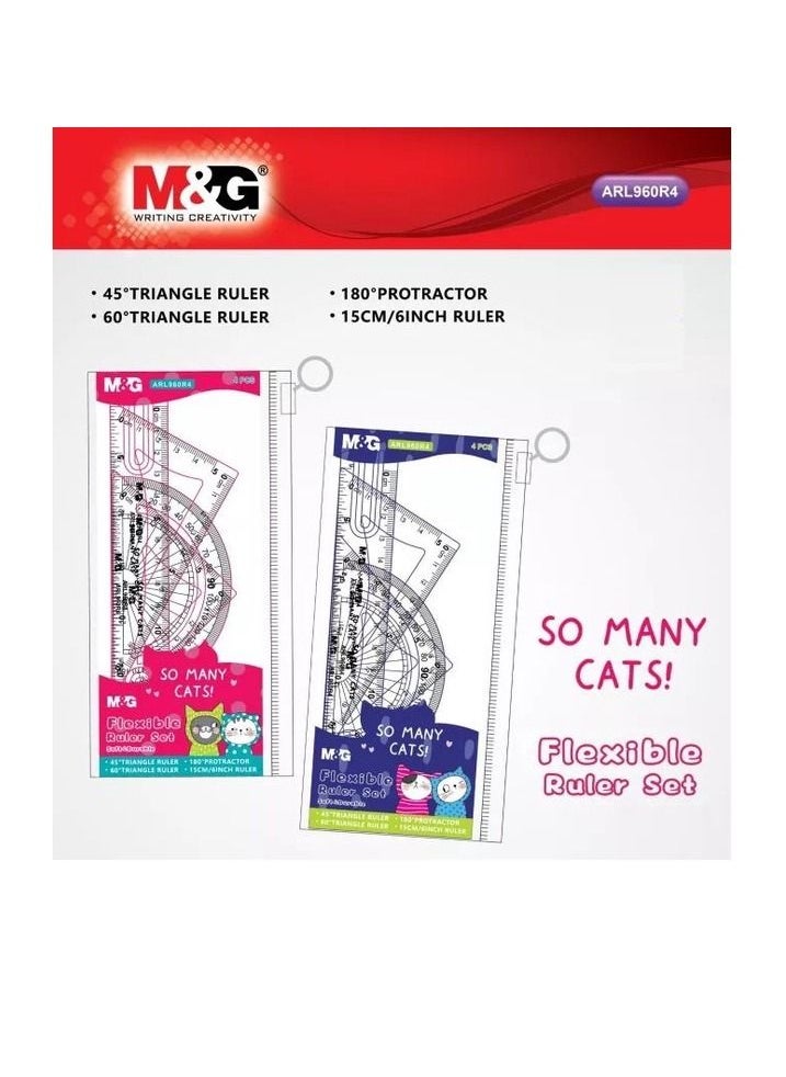 M&G - M&G Chenguang So many cats flexible Eke ruler set - No:ARL960R4 - Image 1