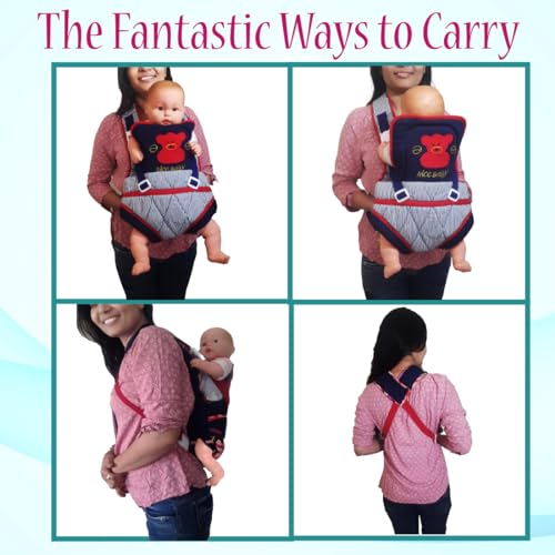 MammaChamp Kangaroo Bag/Baby Carrier with 3 Carry Positions, 3 to 16 Months Baby, Adjustable New-Born to Toddler Carrier with Cushioned Leg Support, Max Weight Up to 10 Kgs (RED) - Image 5