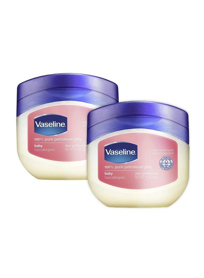 Vaseline 100% Pure Petroleum Jelly Baby Dermatologist Recommended Hypoallergenic Skin Protectant Treat & Prevent Diaper Rash And Chafed Skin Seals Out Wetness 2 Pack 13 Oz Ea - Image 2
