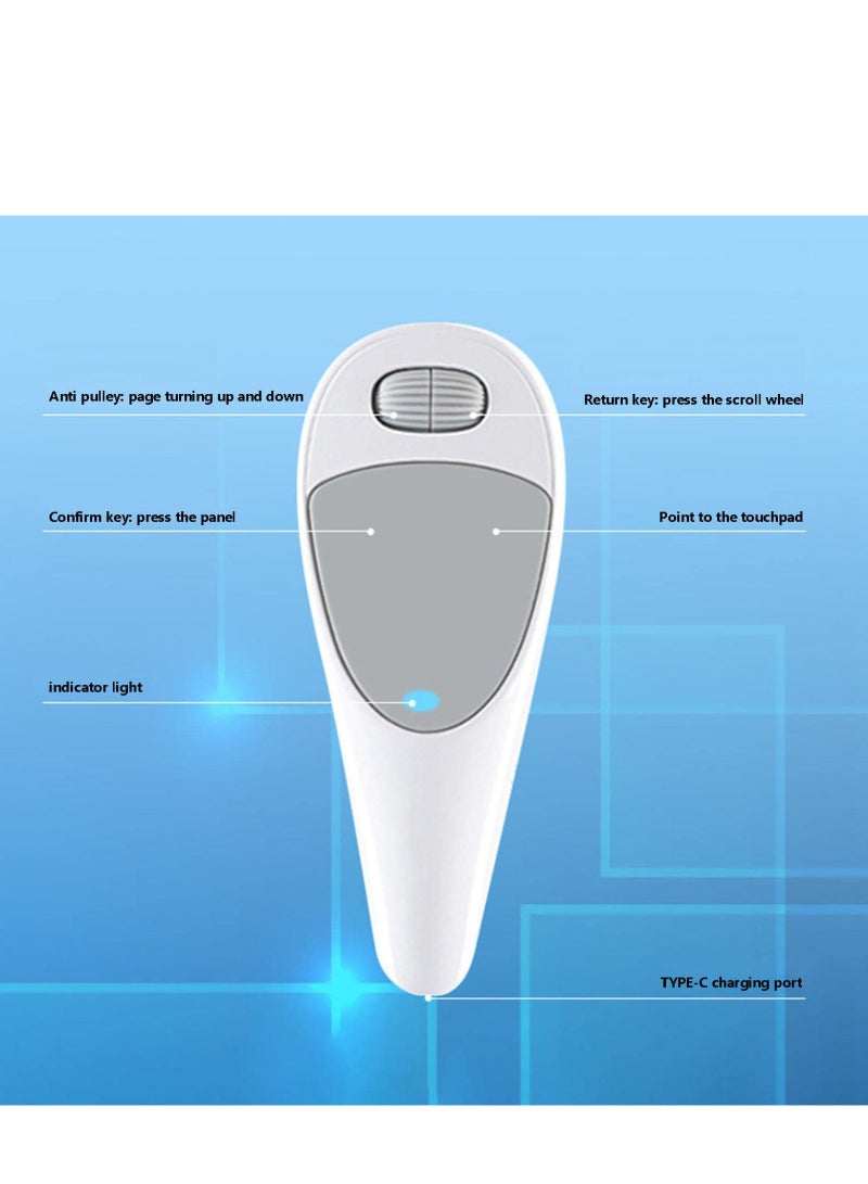 Mobile Thumb Mouse, CMS01 Mobile Phone Thumb Mouse Smart Bluetooth Tablet PC Palm Lazy Mobile Phone Convenient Mouse, Send Message, Watch The News, Brush Short Video - Image 4
