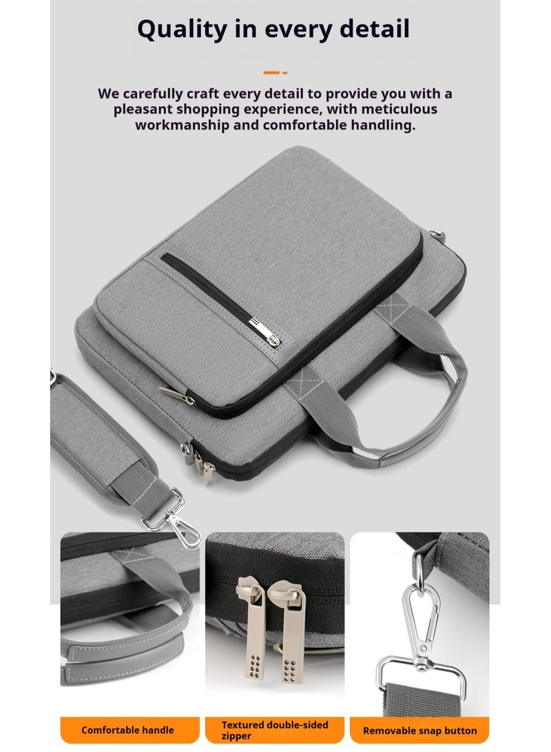 Yoze 15.6 Inch Shockproof Waterproof Laptop Bag – Oxford Business Briefcase with Shoulder Strap & Crossbody Handle | Lightweight Travel Computer Case for Men & Women - Image 2