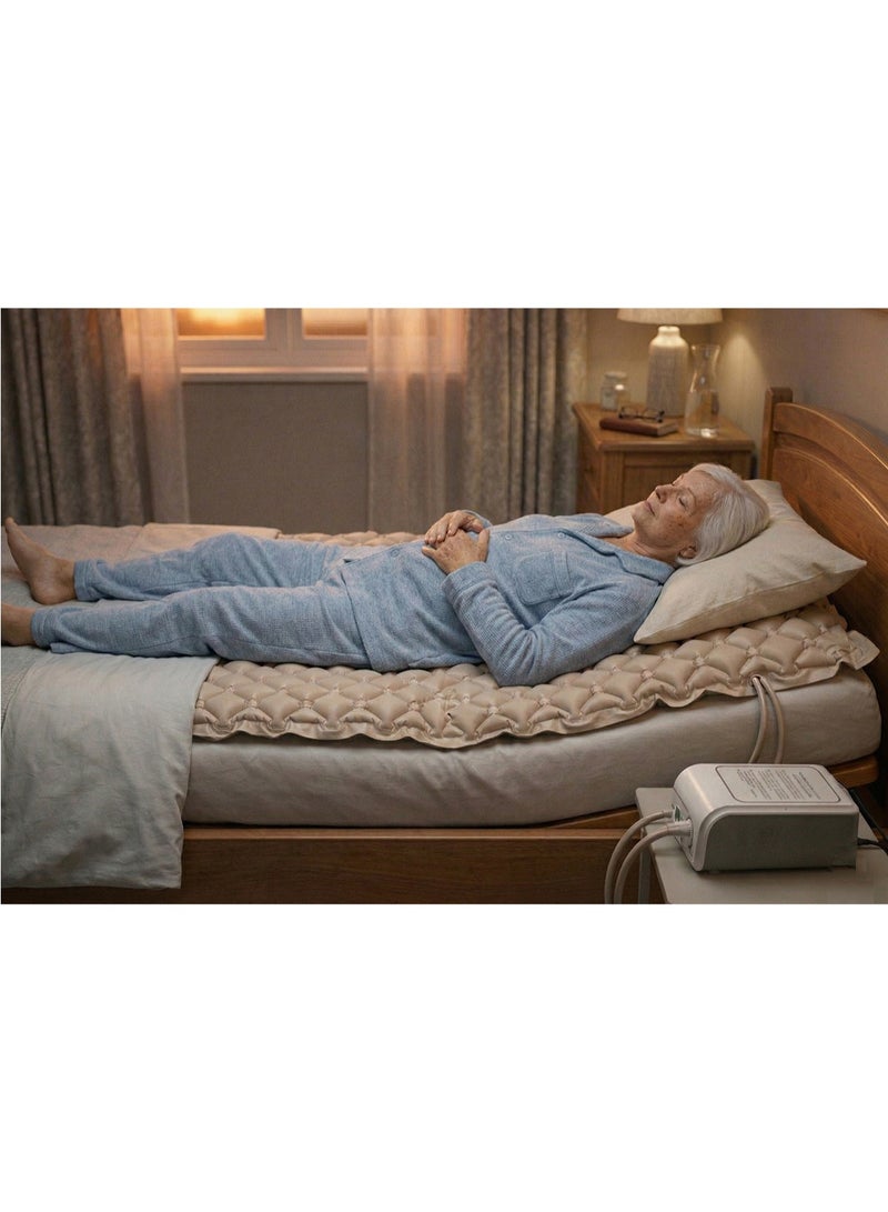POWER A practical solution to the problem of bedsores for bedridden patients: a medical air mattress with an alternating pressure pump that helps distribute body weight and relieve pressure during sleep. - Image 3