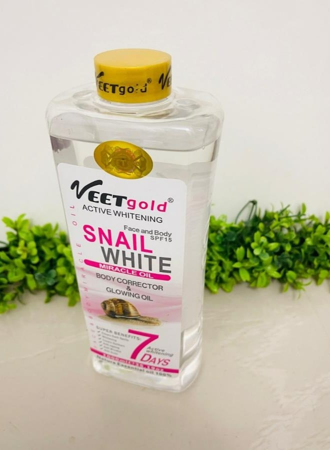 فيت جولد زيت الحلزون الأبيض المعجزة لتصحيح وتوهج البشرة 1000 مل - Image 2