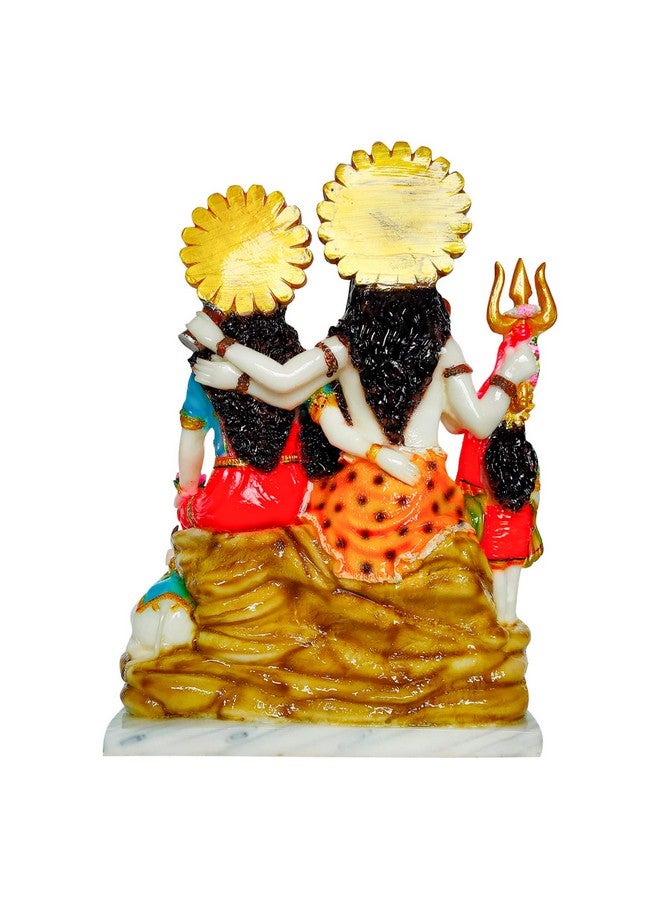 FABZONE Marble Dust Lord Shiv Parivar | Shiv Family Idol, Multicolor, 15 Inches, 1 Piece - Image 3