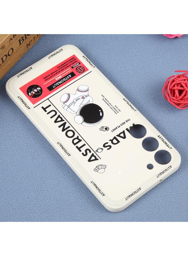 erorex Case For Samsung Galaxy S21 FE 5G Astronaut Pattern Silicone Straight Edge Phone Case - Image 3