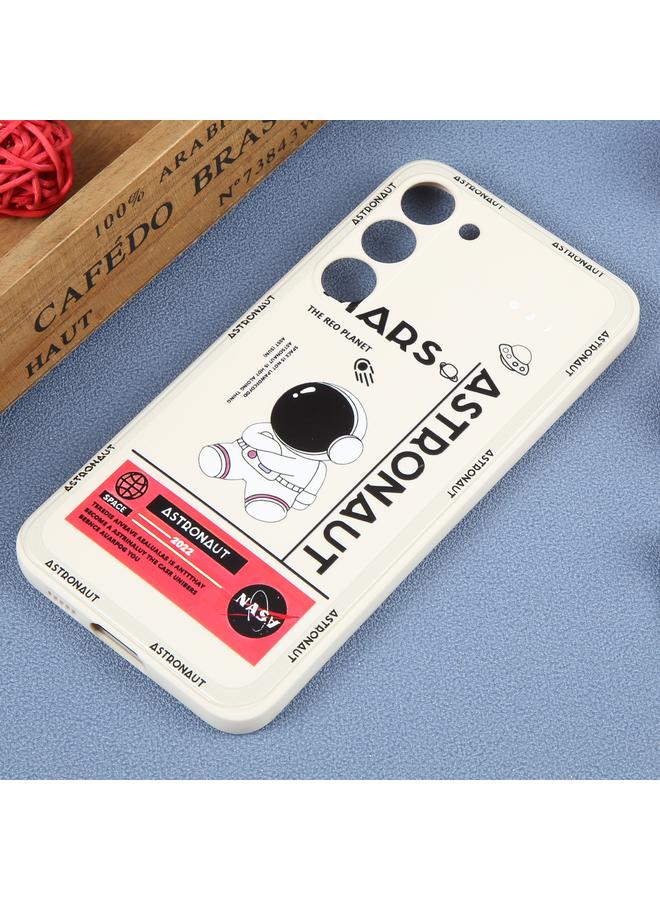 erorex Case For Samsung Galaxy S21 FE 5G Astronaut Pattern Silicone Straight Edge Phone Case - Image 2