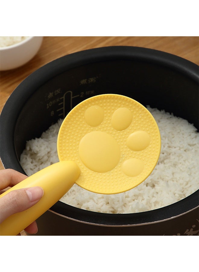 مجموعة ملاعق أرز غير لاصقة من Cat Claw، مغرفة أرز، ملاعق أرز منزلية مع حامل وعلبة ملاعق - Image 4