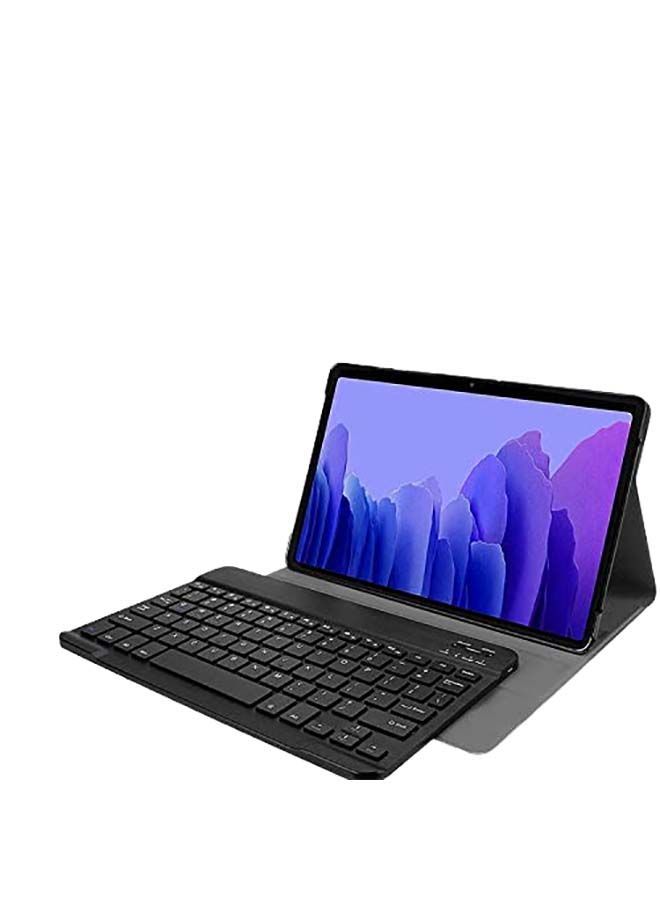 NIBEMINENT PU Leather Stand Cover With Wireless Keyboard For Galaxy Tab A7 Black  - Image 4