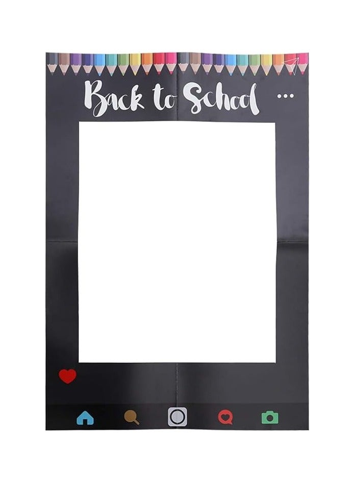 Back to School Party Photo Booth Props School Welcome Party Photo Booth Picture Frame Fun Posing Sign First Day of School Party Decoration Supplies for Kids Preschool Kindergarten - Image 1