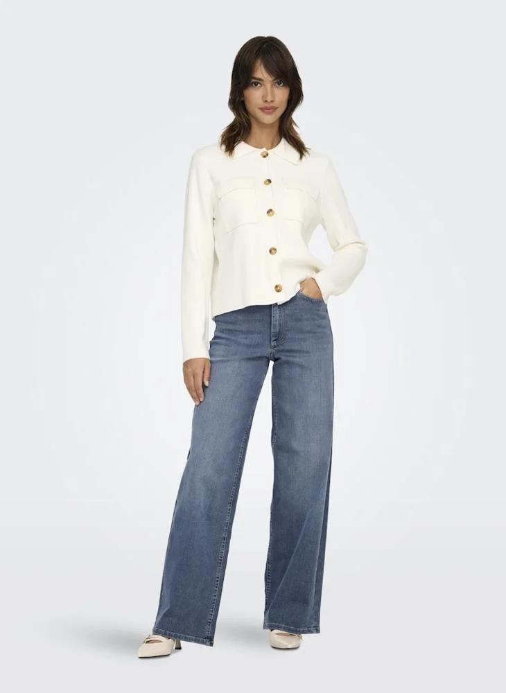 Only  Casual High Waisted Wide Leg Jeans for Women | Best Price UAE