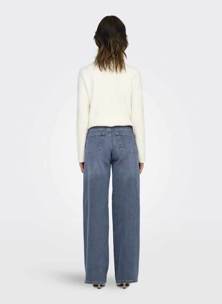 ONLY Casual High Waisted Wide Leg Jeans - Image 2