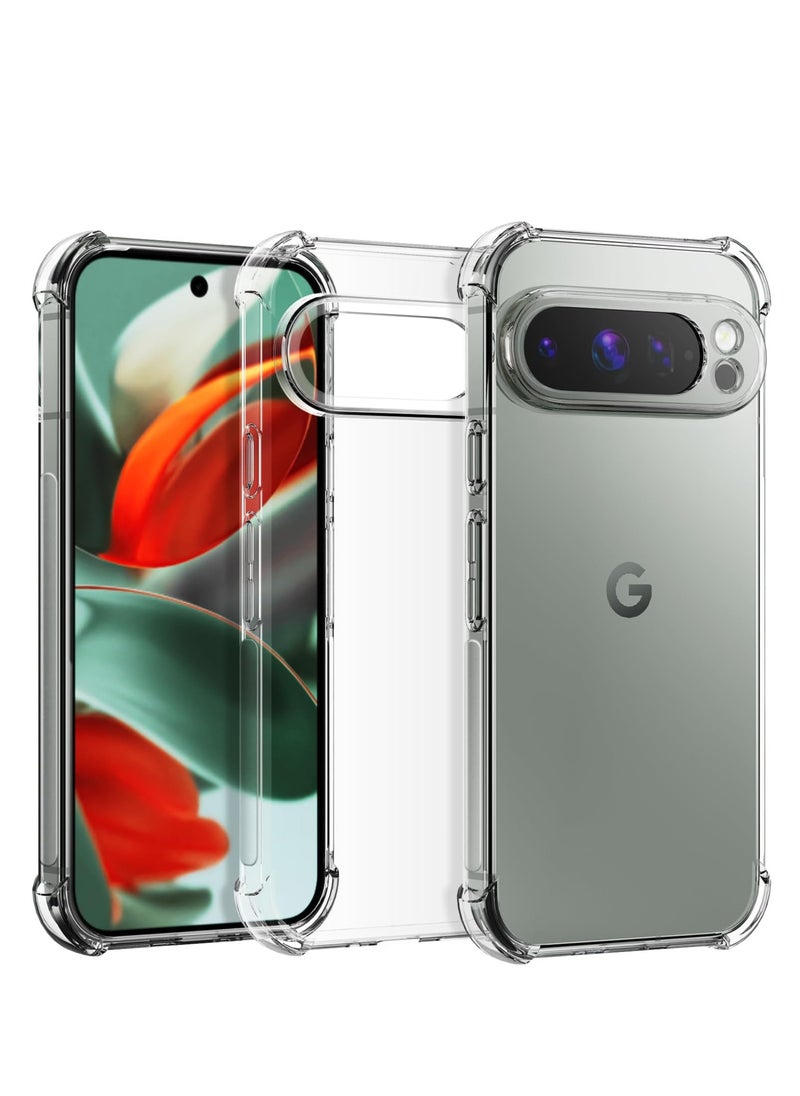 Clear Case Compatible with Google Pixel 9 Pro XL, Soft Skin TPU Protective Case Cover, Shockproof Cover Protector - Transparent  - Image 1
