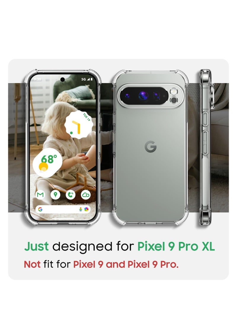 Clear Case Compatible with Google Pixel 9 Pro XL, Soft Skin TPU Protective Case Cover, Shockproof Cover Protector - Transparent  - Image 2