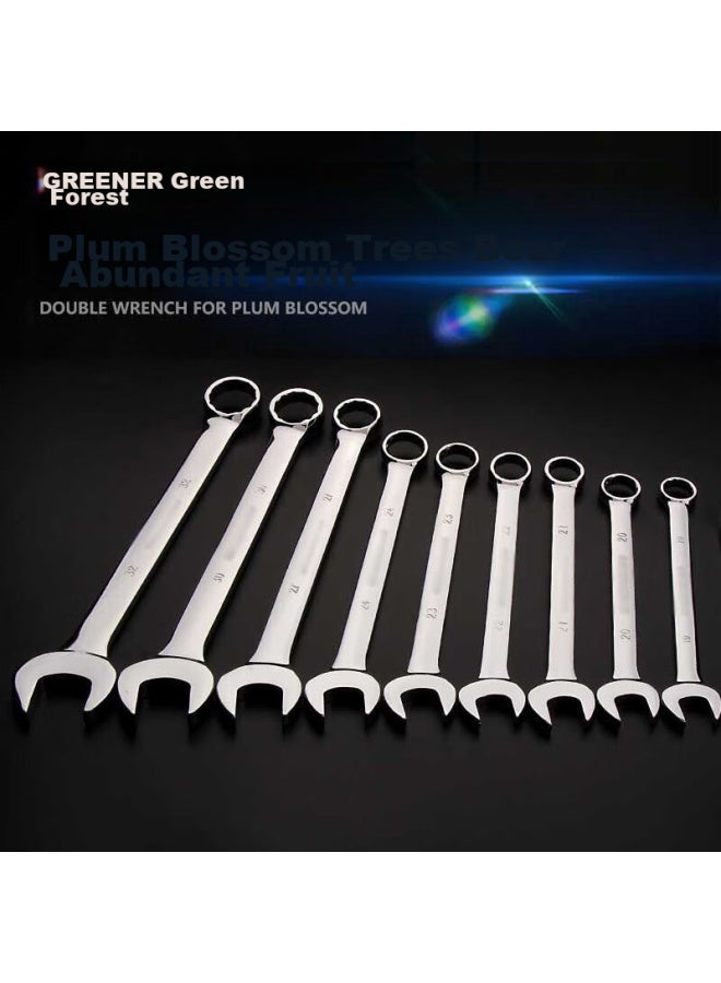 Greener Open-end Plum Blossom Wrench Set 6-14mm 7-piece Dual-use Wrench, Labor-saving, Quick, For Auto Repair And Mechanical Maintenance Tools - Image 3