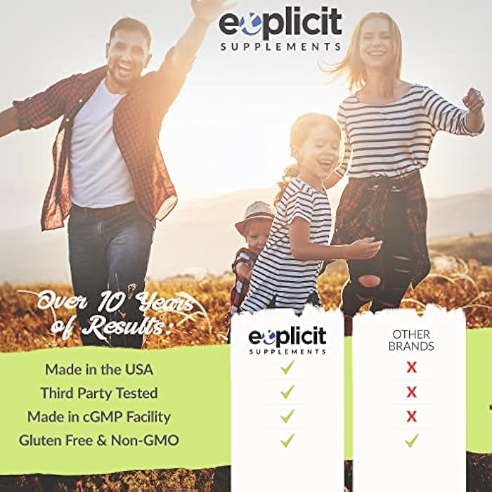 eXplicit Supplements S-Acetyl Glutathione SAG 300mg Per Dose, Acid-Resistant Caps, Made in The USA - 60 Capsules - Image 3