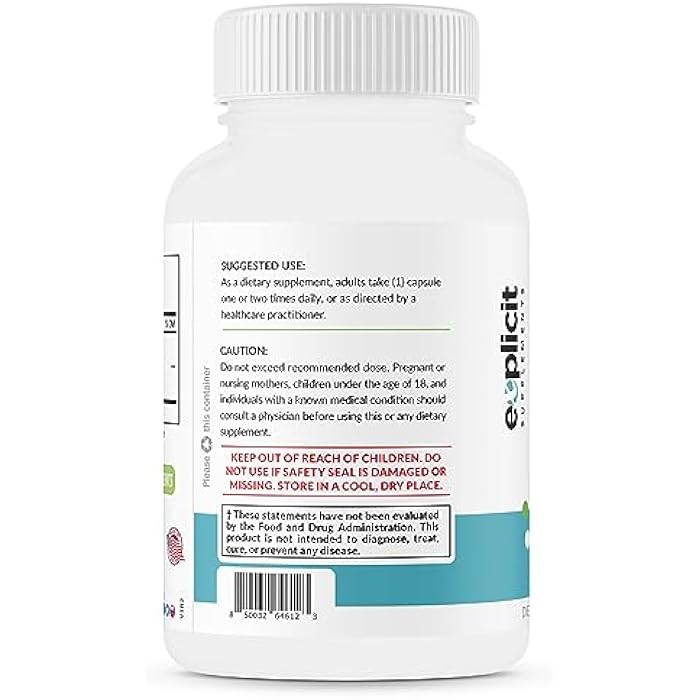 eXplicit Supplements S-Acetyl Glutathione SAG 300mg Per Dose, Acid-Resistant Caps, Made in The USA - 60 Capsules - Image 5