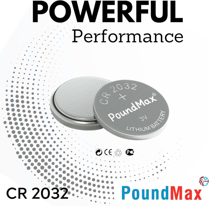 PoundMax CR2032 Lithium Coin Cell Battery - 5 Pack, 3V Long-Lasting Power for Watches, Calculators, and Toys - Image 5