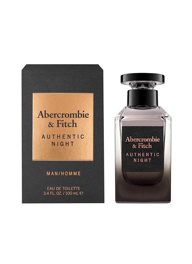 Abercrombie and Fitch - عطر Authentic Night Men EDT 100 مل - Image 1