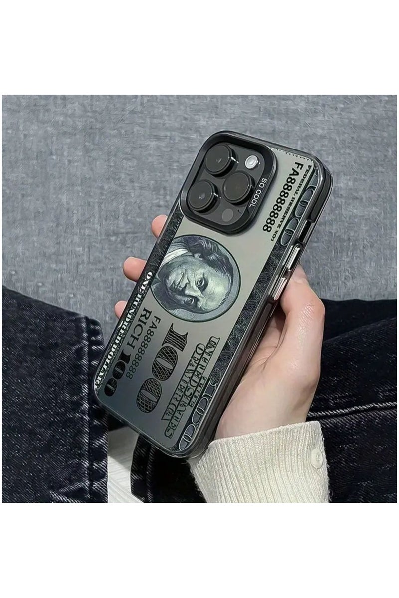 iPhone 11 Pro Max Cover, Dollar Bill Pattern Mobile Phone Case, UV Printing , Grey Color. - Image 1