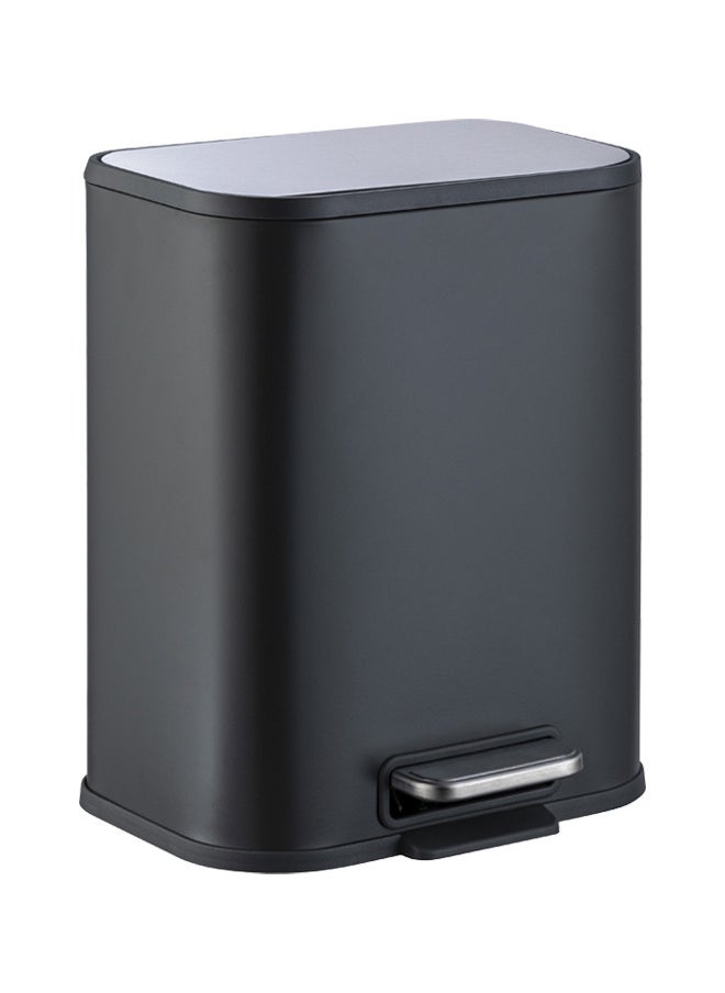 Trust - Stainless Steel Trash Bin 12L Black & Silver Anti-Fingerprint & Soft Close Lid - Image 1