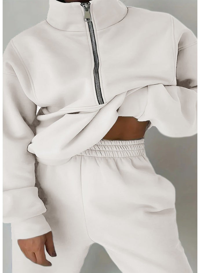 general Himosyber Women Sweatsuits Half Zip Fleece Sweatshirt and Pant 2 Piece Joggers Set Tracksuit - Image 2