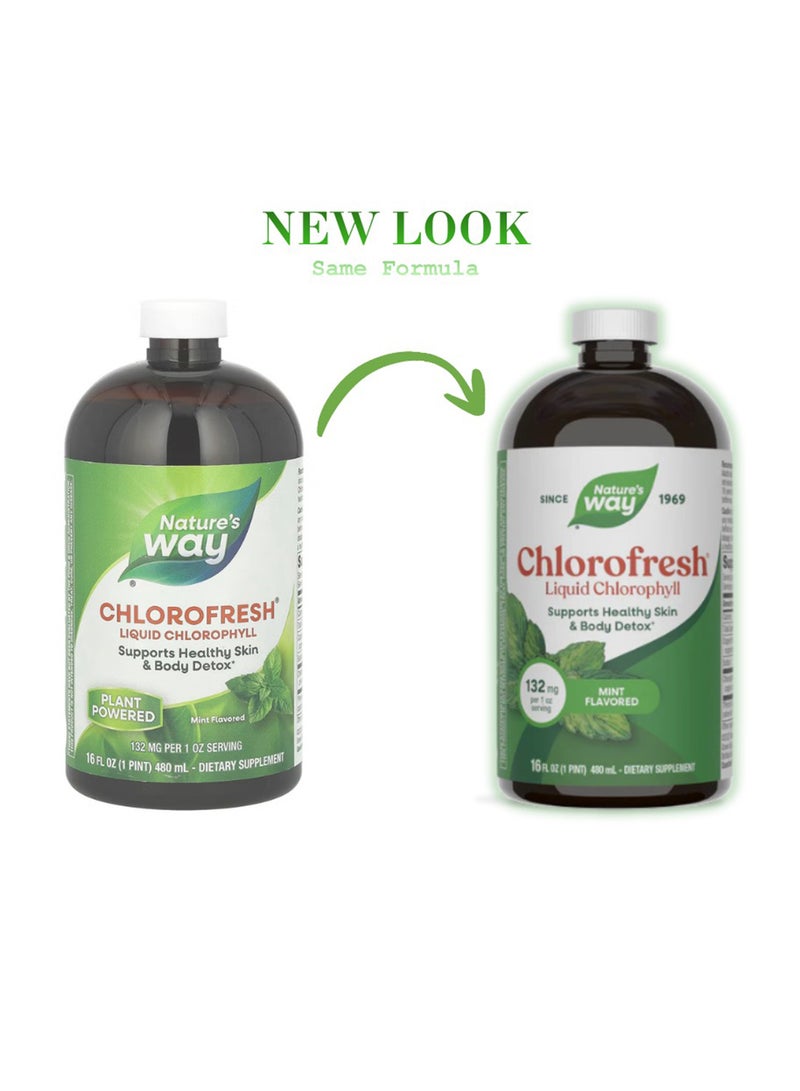 Nature's Way Chlorofresh Liquid Chlorophyll Mint 132 Mg 16 Fl Oz 480 Ml - Image 1