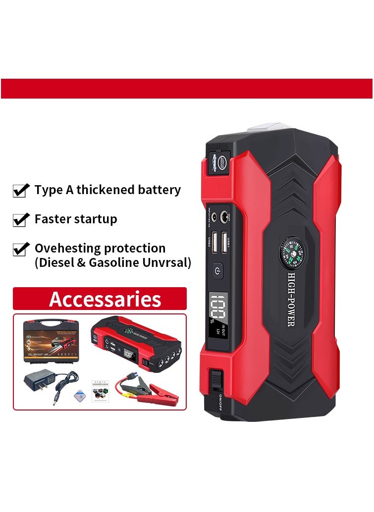 Changli "Car Battery Jump Starter, portable power bank, and LED flashlight. 12V Jump Starter Battery Pack, Battery Booster, Jump Box, Portable Charger and Jumper Cables for 6.0L Gasoline and 3.0L Diesel Engines "  - Image 3