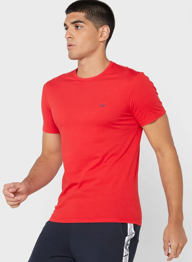 EMPORIO ARMANI 2 Pack Chest Logo Crew Neck T-Shirt