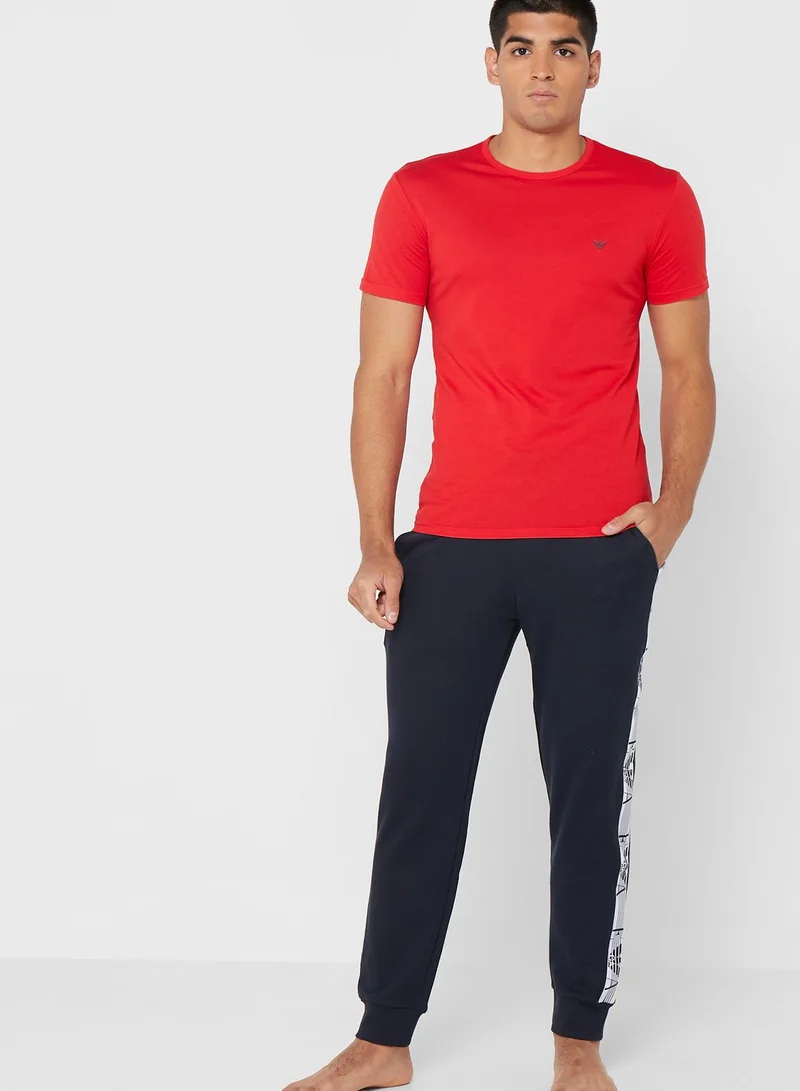 EMPORIO ARMANI 2 Pack Chest Logo Crew Neck T-Shirt