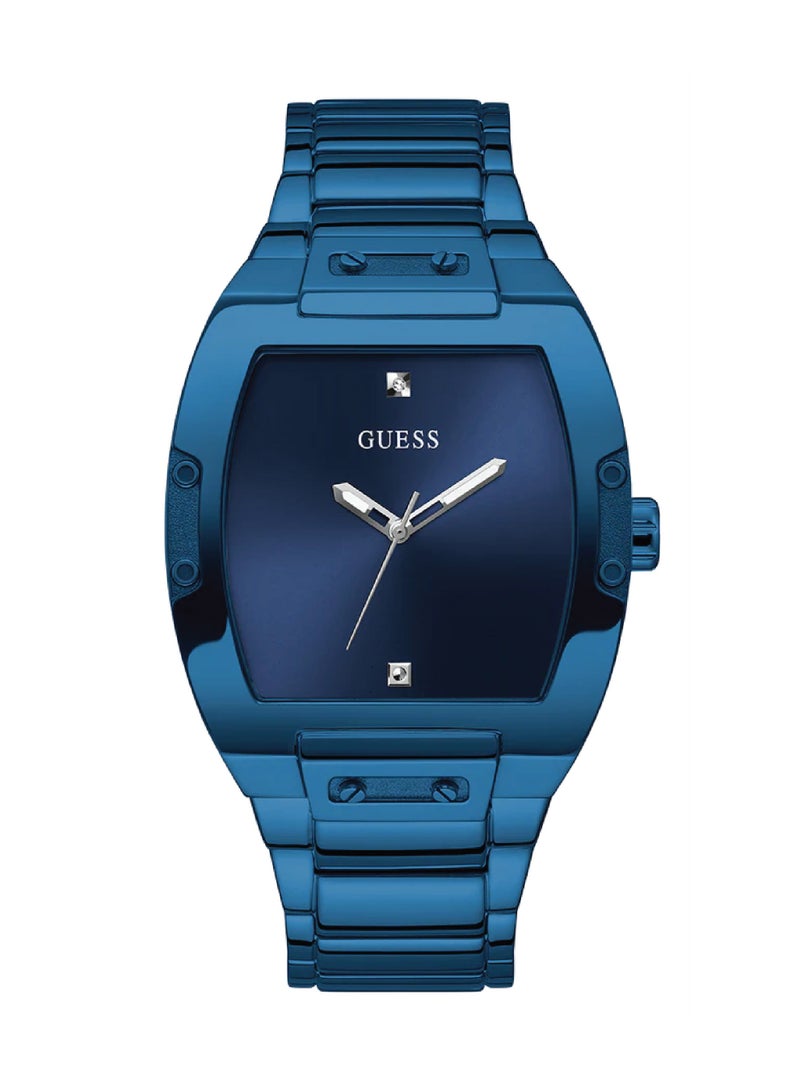 GUESS Mens Analog Quartz Blue Tone Case Stainless Steel Watch GW0387G4 - 43mm - Image 1