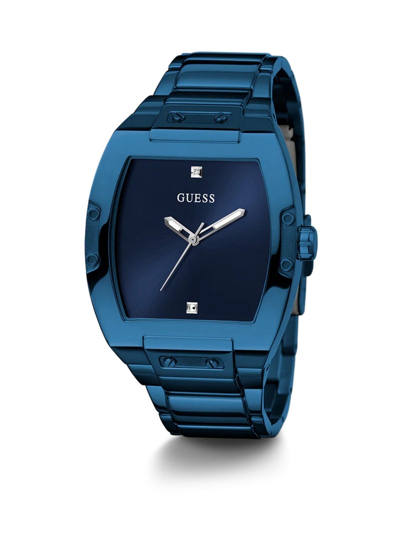 GUESS Mens Analog Quartz Blue Tone Case Stainless Steel Watch GW0387G4 - 43mm - Image 5