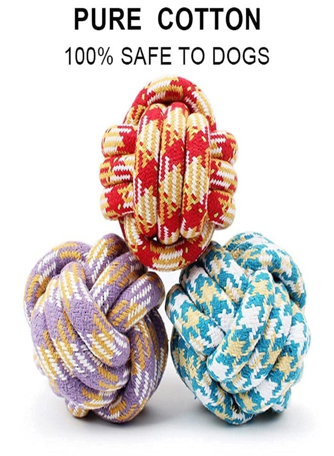 Pups&Pets ألعاب متينة للجراء من Pups&Pets، لعبة مضغ أسنان الكلاب بمقبضين من الحبل، لعبة كرة من حبل قطني لتنظيف اللثة، لعبة جزرة للمضغ للكلاب الصغيرة والمتوسطة الحجم - Image 5