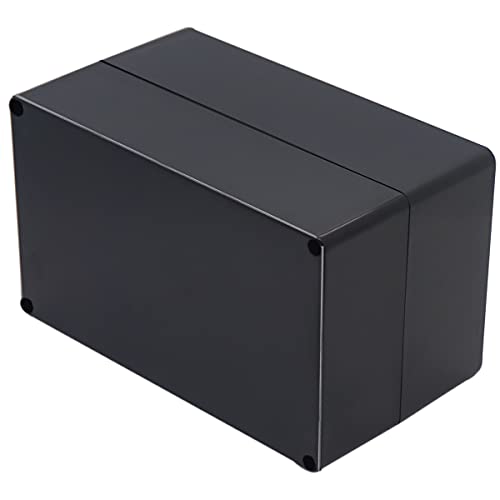 Otdorpatio Project Box IP65 Waterproof Junction Box ABS Plastic Black Electrical Boxes DIY Electronic Project Case Power Enclosure 7.87x4.72x4.45 inch (200x120x113 mm) - Image 1