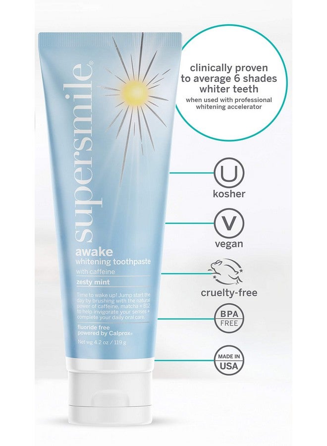 Supersmile Professional Awake Whitening Toothpaste for Your Morning Routine - Clinically Proven to Whiten Teeth Up to 6 Shades (Zesty Mint, 4.2 Oz) - Image 4