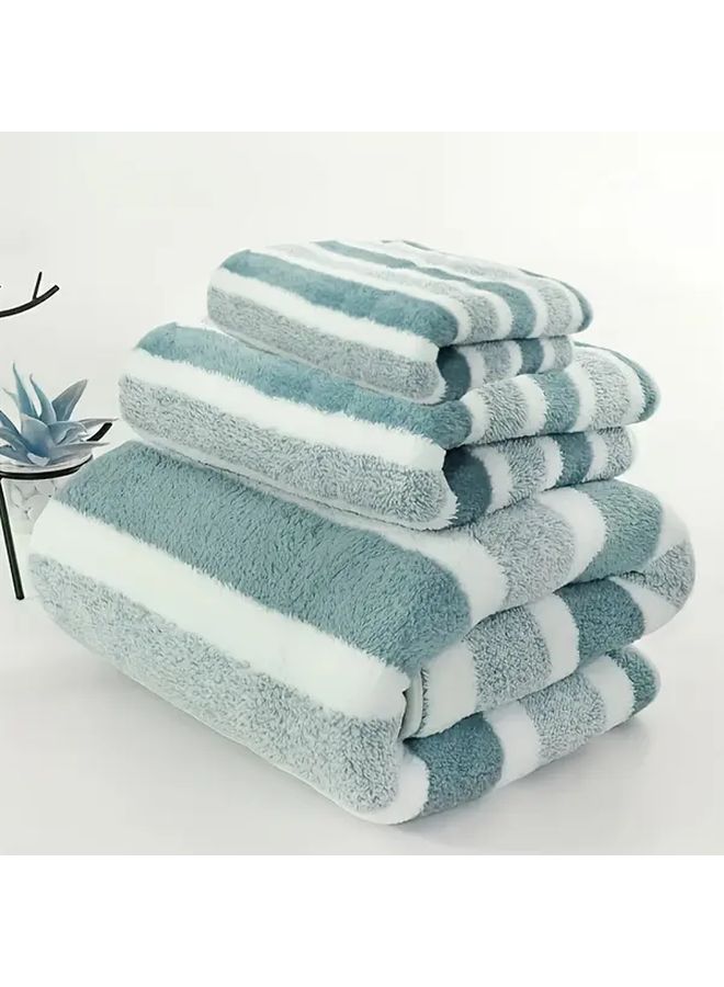 Green Ultra Soft Bath Towel Set Super Absorbent Microfiber Includes Hand Towel - Image 4
