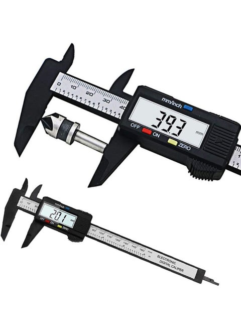 150mm 6 inch LCD Digital Electronic Carbon Fiber Vernier Caliper Gauge Micrometer.Caliper Digital Carbon Caliper 150mm
