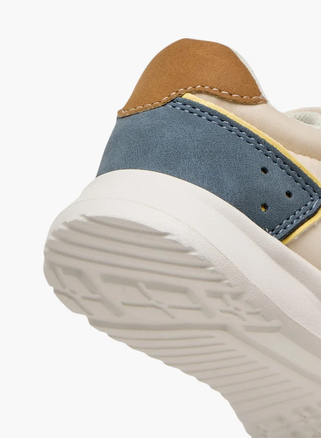 Barefeet Boys Panelled Sneakers with Hook and Loop Closure