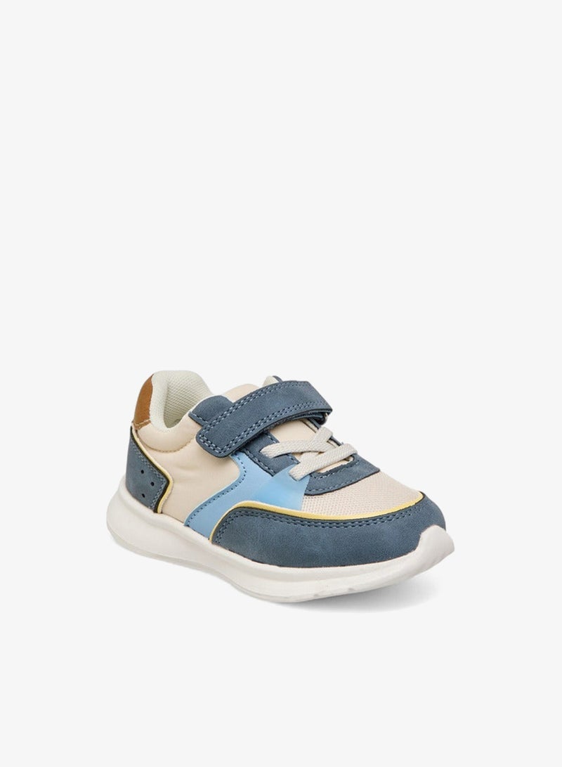 Barefeet Boys Panelled Sneakers with Hook and Loop Closure - Image 2