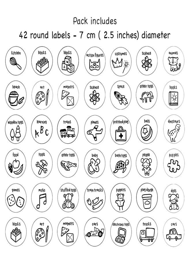 The Boho Design Stamping Stickers, Set of 42, Toy Labels (Multicolor) - Image 1
