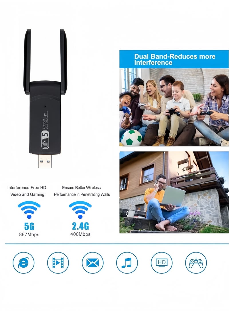 لي يوان محول واي فاي لاسلكي USB - Image 3