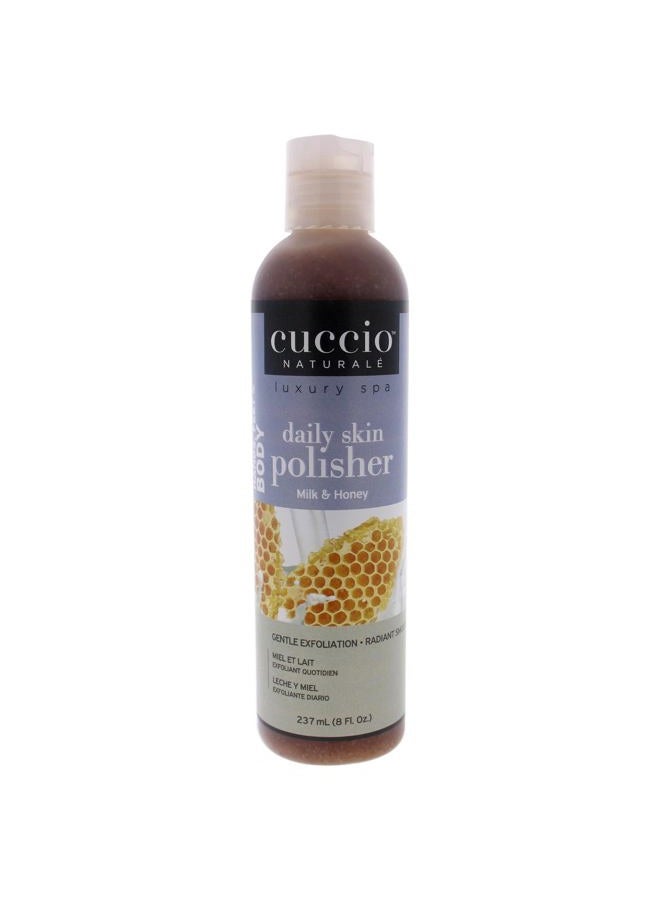 Cuccio مقشر الجسم اليومي الطبيعي - يهدئ وينعم بشرتك - عملية تقشير لطيفة - يرفع خلايا الجلد الميتة من سطح البشرة - بشرة متألقة - حليب وعسل - 8 أونصات - Image 1