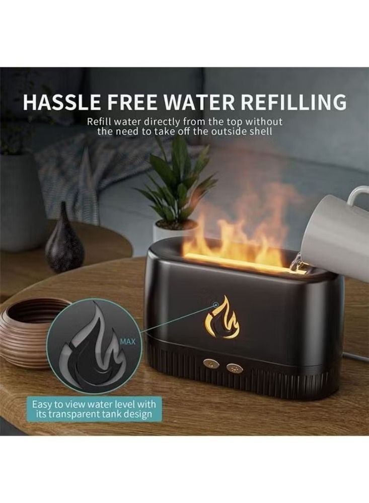 Dreamzon Quiet Essential Oil Diffusers for Aromatherapy Auto Shut Off Aroma Diffuser Ultrasonic Oil,Portable Flame,Cool Mist Humidifiers for Bedroom Home Office Yoga Gym Black - Image 2