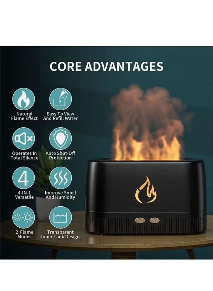 Dreamzon Quiet Essential Oil Diffusers for Aromatherapy Auto Shut Off Aroma Diffuser Ultrasonic Oil,Portable Flame,Cool Mist Humidifiers for Bedroom Home Office Yoga Gym Black - Image 3