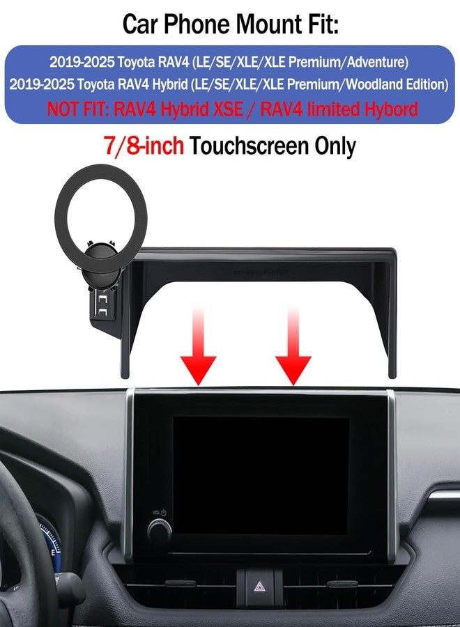 Hesanzol Car Phone Holder for Toyota RAV4 2025 2019-2024 7/8-Inch Screen, Cell Phone Mount Compatible with MagSafe - Image 2