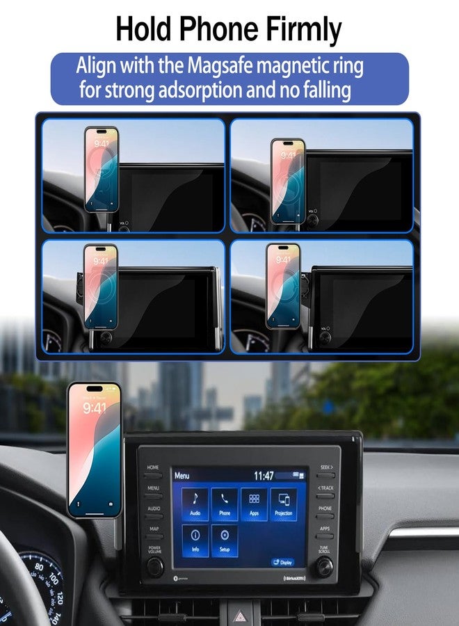 Hesanzol Car Phone Holder for Toyota RAV4 2025 2019-2024 7/8-Inch Screen, Cell Phone Mount Compatible with MagSafe - Image 4