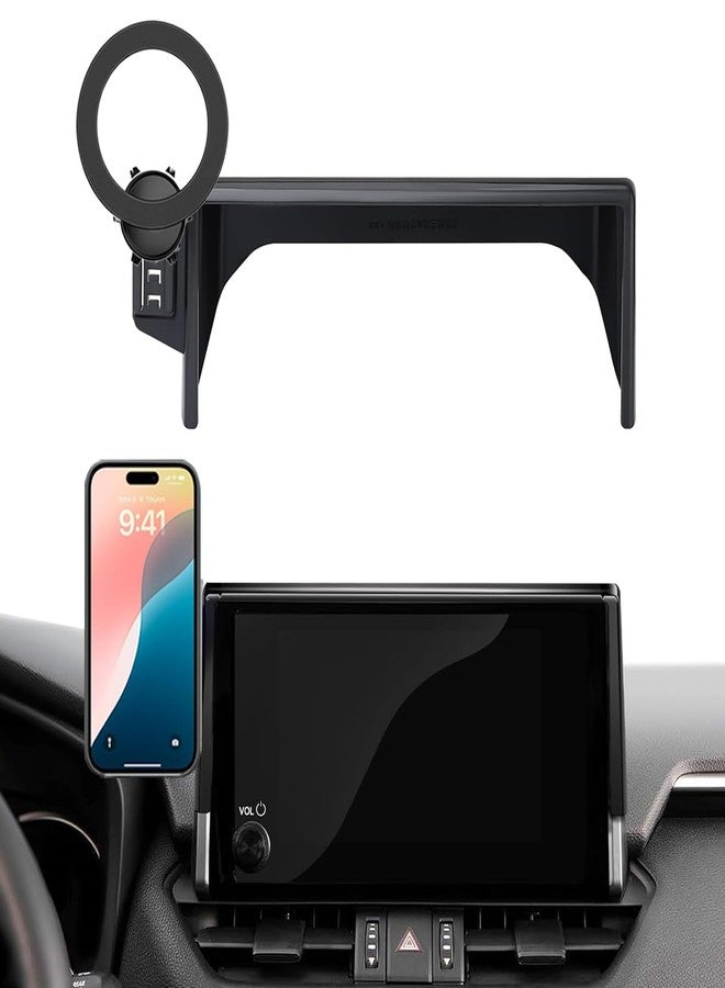 Hesanzol Car Phone Holder for Toyota RAV4 2025 2019-2024 7/8-Inch Screen, Cell Phone Mount Compatible with MagSafe - Image 1