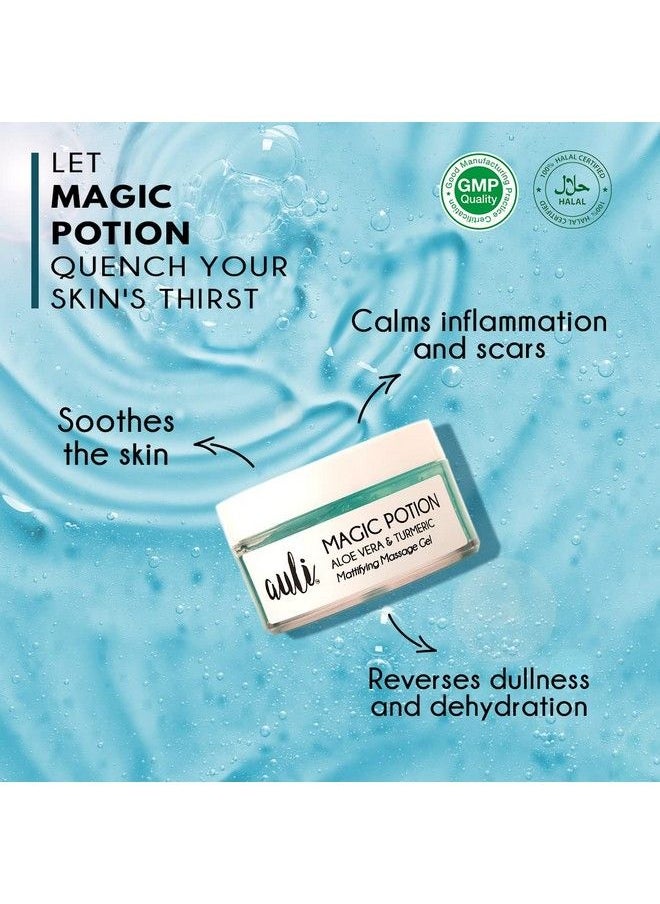 AULI LIFESTYLE - Auli Aloevera Gel For Normal To Oily Skin Types ; Multipurpose Aloe Vera And Turmeric Nonsticky Gel ; For Glowing And Clear Skin ; Magic Potion 120Gm - Image 1