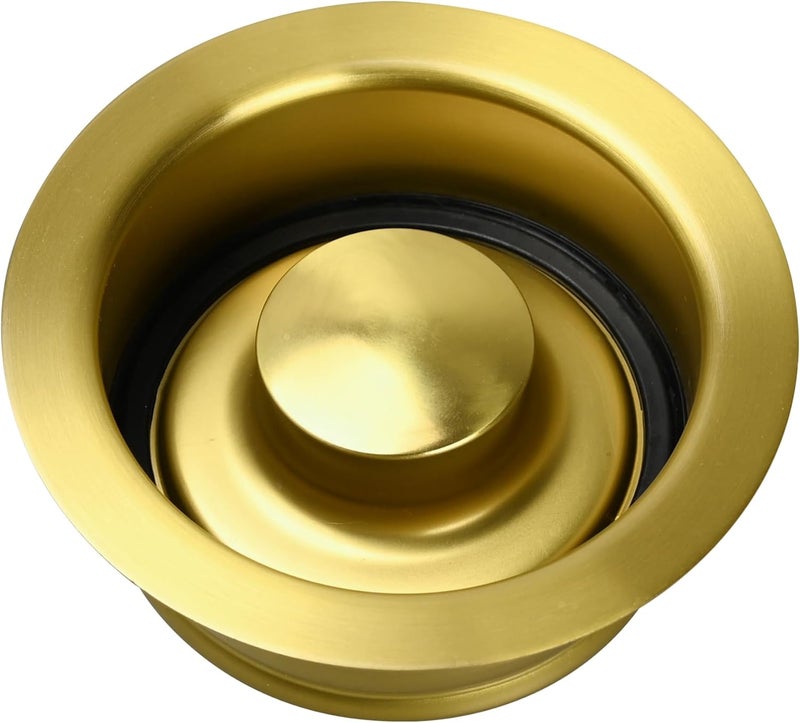 SettleDown Sink Flange Gasket for Garbage Disposal and Sink Stopper Stainless Steel 3-1/2 inch Standard Sink Drain Opening Kitchen Sink Replacement Accessories (Gold Polished Brushed) - Image 1